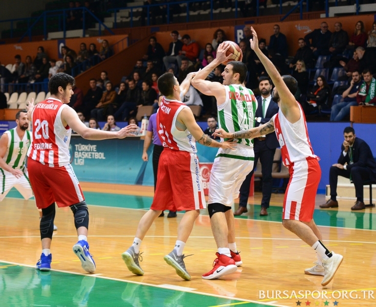 Türkiye Basketbol Ligi 9. Hafta: Bursaspor 82-52 Edirnespor