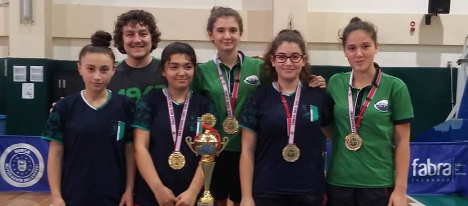 Masa Tenisi Türkiye Kupası A Grubu'nda  Bayanlarda Birinci Olduk
